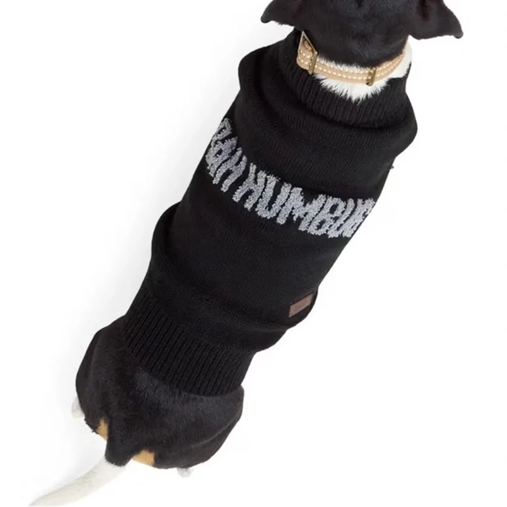 New Reddy Bah Humbug dog sweater L